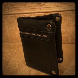 Tods black leather wallet